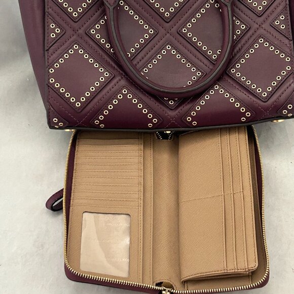 Selma Medium Diamond Grommet Leather Satchel Michal Kors - Picture 3 of 10